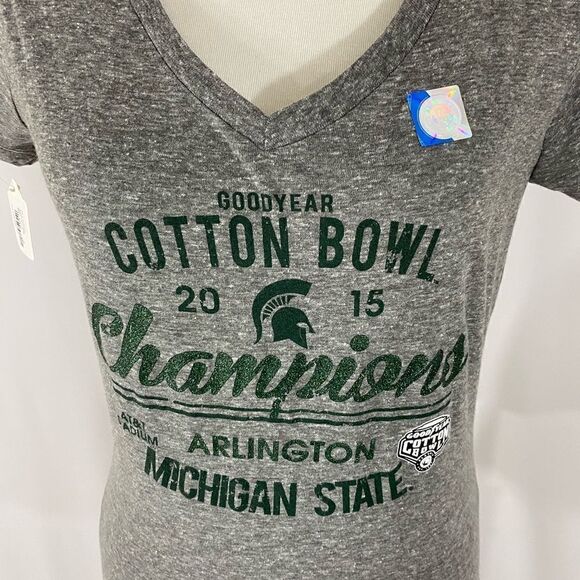 NWT Michigan State Cotton Bowl Champions V Neck T Shirt - Picture 3 of 6